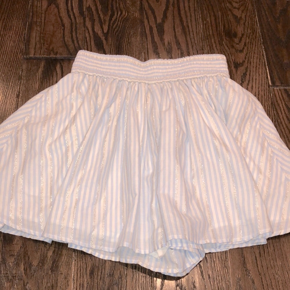 Emily McCarthy blue striped swing shorts size small